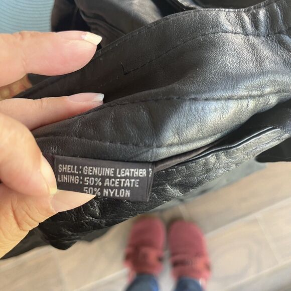 Charles Klein vintage soft leather black high wasit pants size 8 - Picture 4 of 4